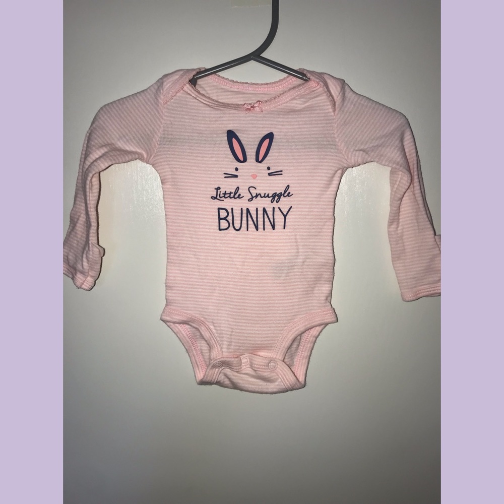 girl “little snuggle bunny” long sleeve onesie